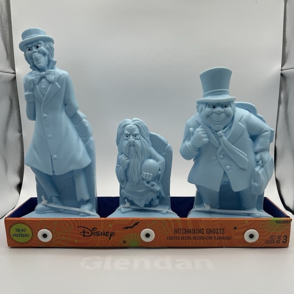 Disney Haunted Mansion Hitchhiking Ghost Light Up Blow Mold Decoration Lowes NIB